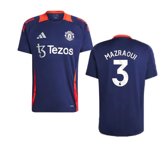 2024-2025 Man Utd Training Jersey (Night Indigo) (Mazraoui 3) — Shop Now