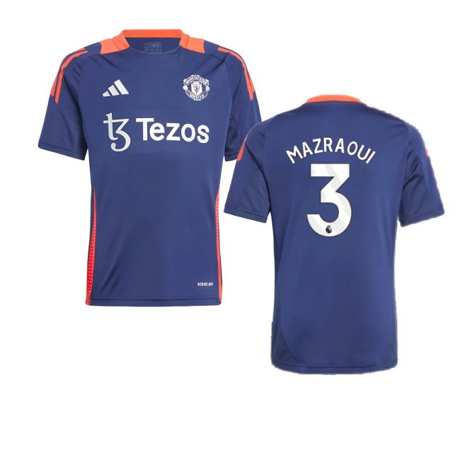 2024-2025 Man Utd Training Jersey (Night Indigo) - Kids (Mazraoui 3) — Shop Now