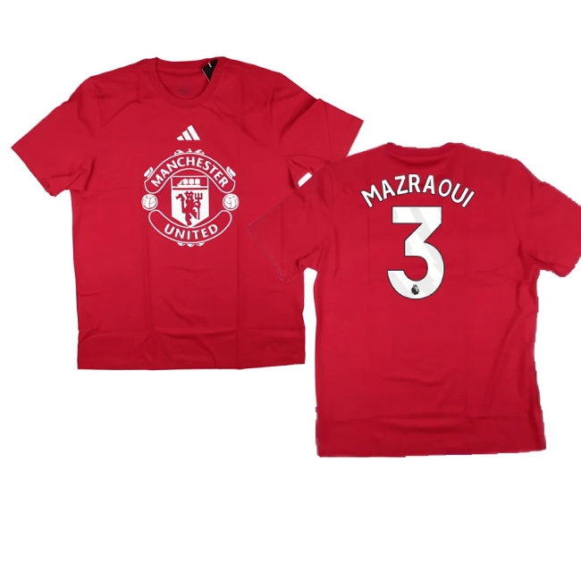 2024-2025 Man Utd DNA Graphic Tee (Red) (Mazraoui 3) — Buy Now
