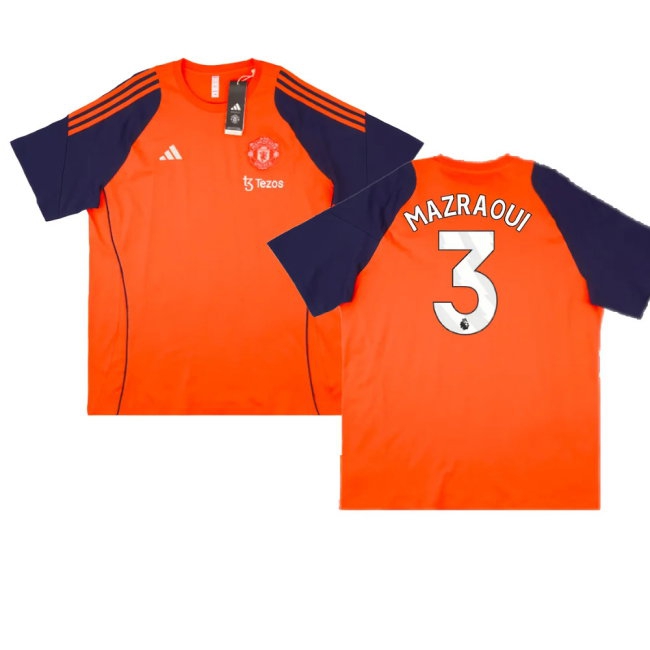 2024-2025 Man Utd Training Tee (Red) (Mazraoui 3) — Shop Online