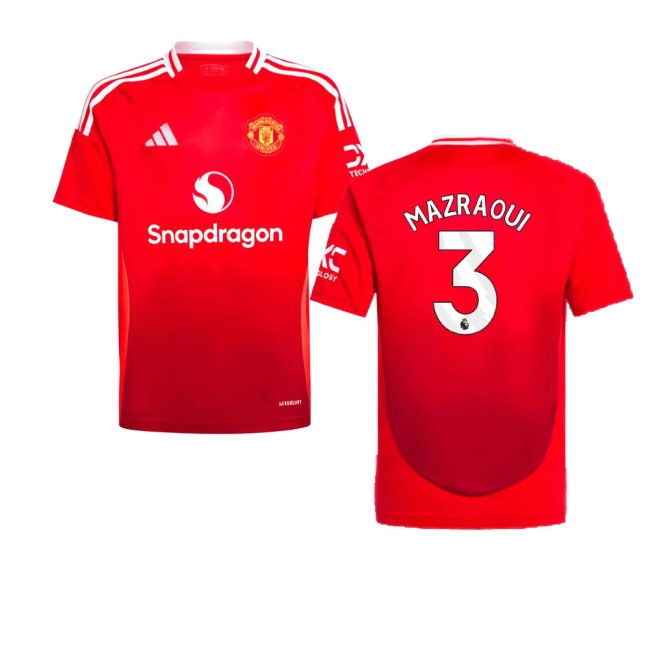 2024-2025 Man Utd Home Shirt (Kids) (Mazraoui 3) — Buy Online