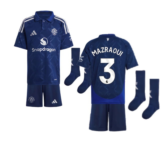 2024-2025 Man Utd Away Mini Kit (Mazraoui 3) — Shop Online