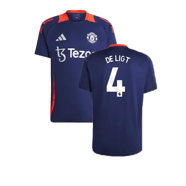 2024-2025 Man Utd Training Jersey (Night Indigo) (De Ligt 4) — Buy Online