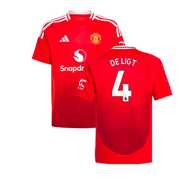 2024-2025 Man Utd Home Shirt (Kids) (De Ligt 4) — Shop Online