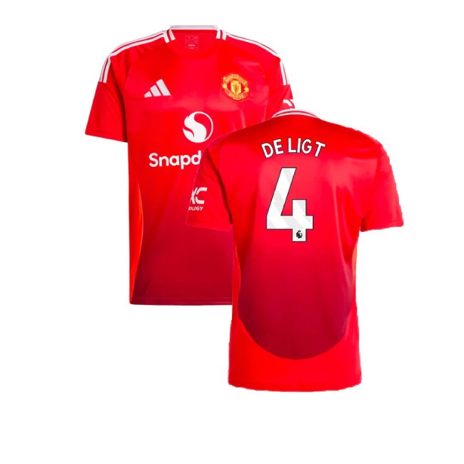 2024-2025 Man Utd Home Shirt (De Ligt 4) — Buy Online