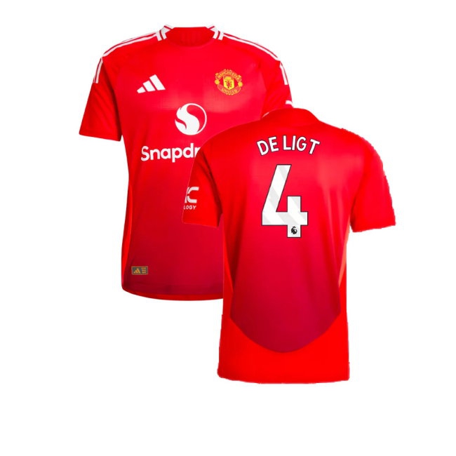 2024-2025 Man Utd Player Version Home Shirt (De Ligt 4) — Shop Online