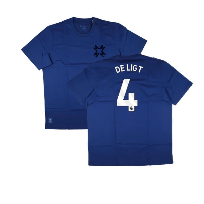 2024-2025 Man Utd Seasonal Tee (Victory Blue) (De Ligt 4) — Shop Now