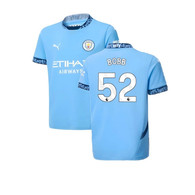 2024-2025 Man City Home Shirt (Kids) (Bobb 52) — Buy Online