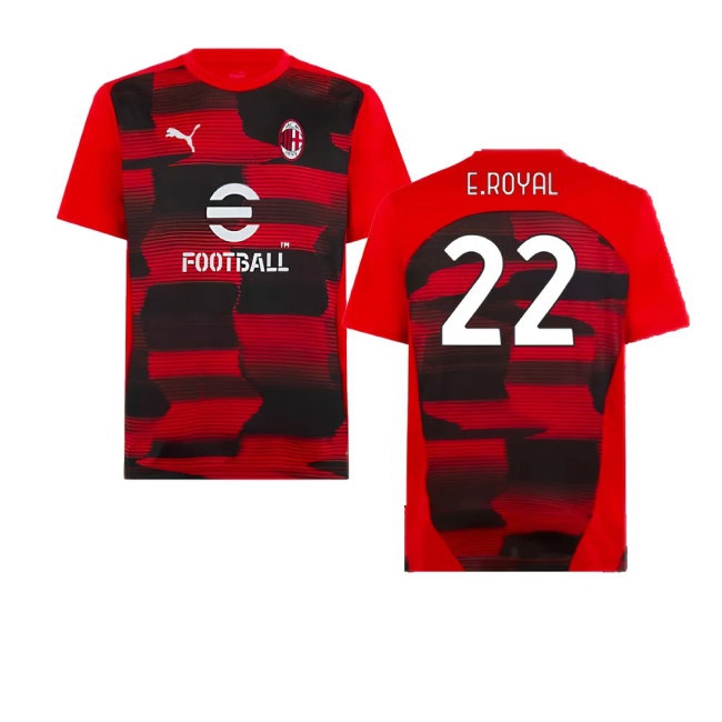 2024-2025 AC Milan Prematch SS Shirt (Red) (E.Royal 22) — Shop Online