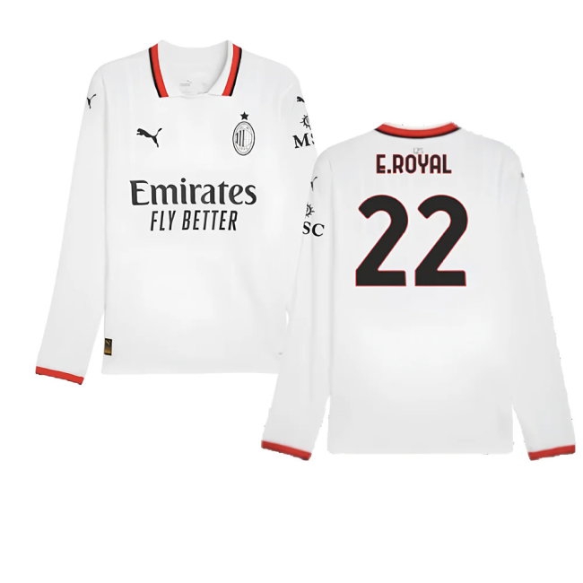 2024-2025 AC Milan Away Long Sleeve Shirt (E.Royal 22) — Shop Now