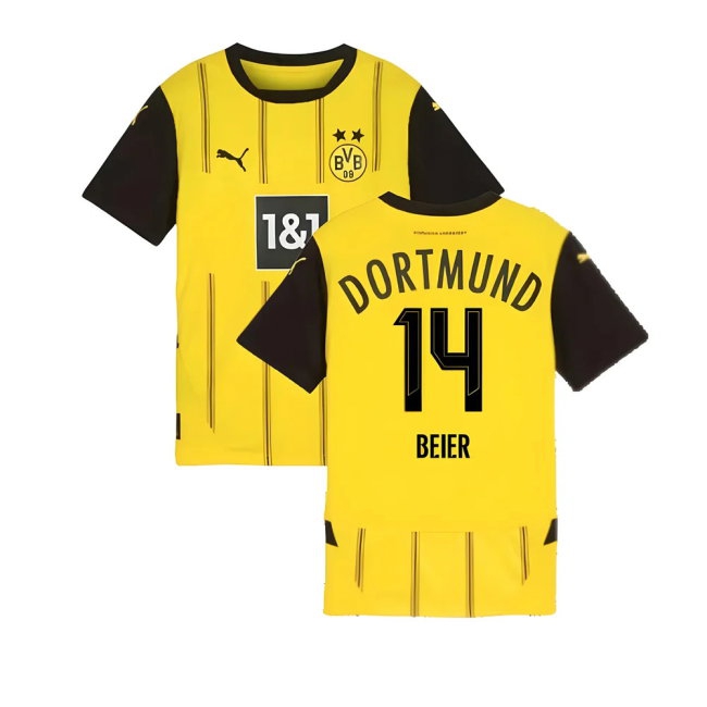2024-2025 Borussia Dortmund Home Shirt (Kids) (Beier 14) — Shop Now