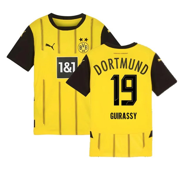2024-2025 Borussia Dortmund Home Shirt (Kids) (Guirassy 19) — Buy Now