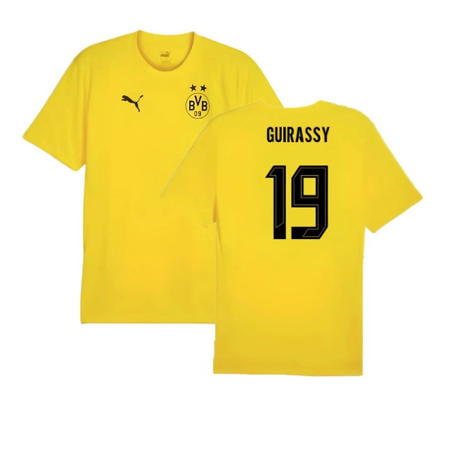 2024-2025 Borussia Dortmund Training Shirt (Yellow) - Kids (Guirassy 19) — Buy Online