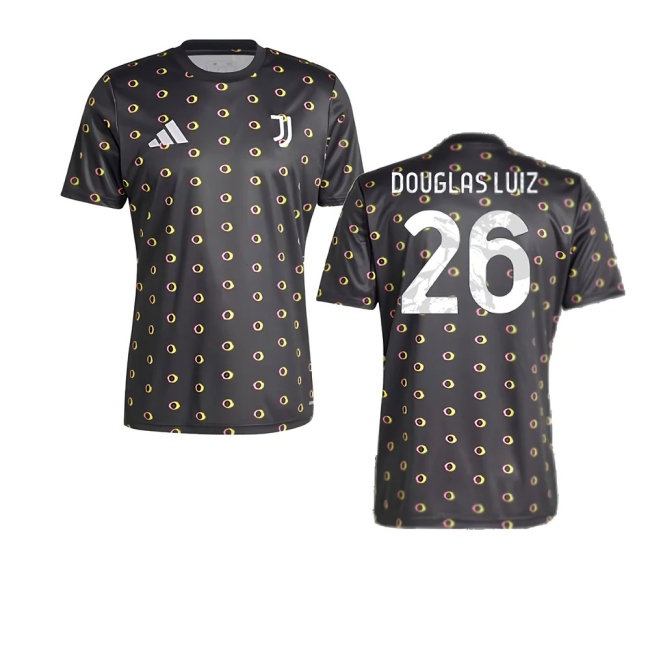 2024-2025 Juventus Pre-Match Shirt (Black) (Douglas Luiz 26) — Buy Now