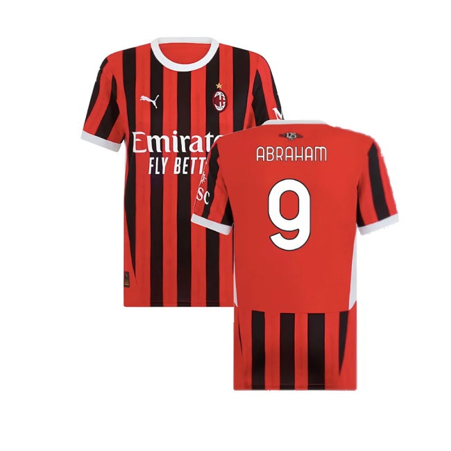 2024-2025 AC Milan Home Shirt (Womens) (Abraham 9) — Shop Online