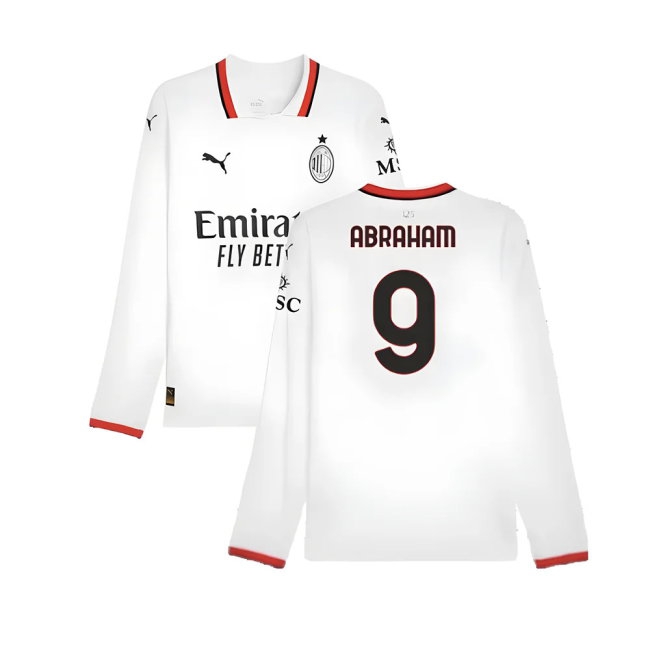 2024-2025 AC Milan Away Long Sleeve Shirt (Abraham 9) — Buy Online