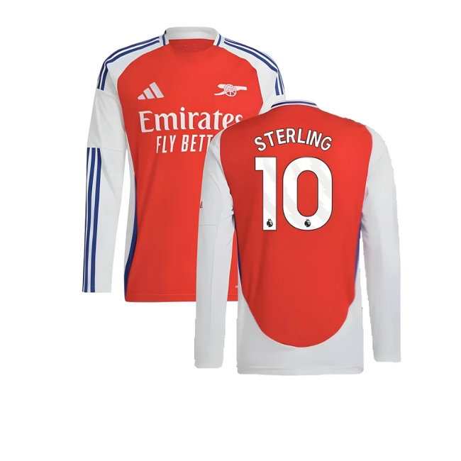 2024-2025 Arsenal Long Sleeve Home Shirt (Sterling 10) — Shop Online