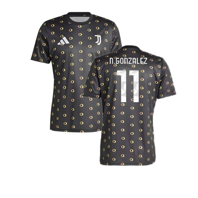 2024-2025 Juventus Pre-Match Shirt (Black) (N.Gonzalez 11) — Shop Now