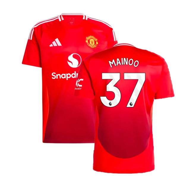 2024-2025 Man Utd Home Shirt (Mainoo 37) — Buy Online