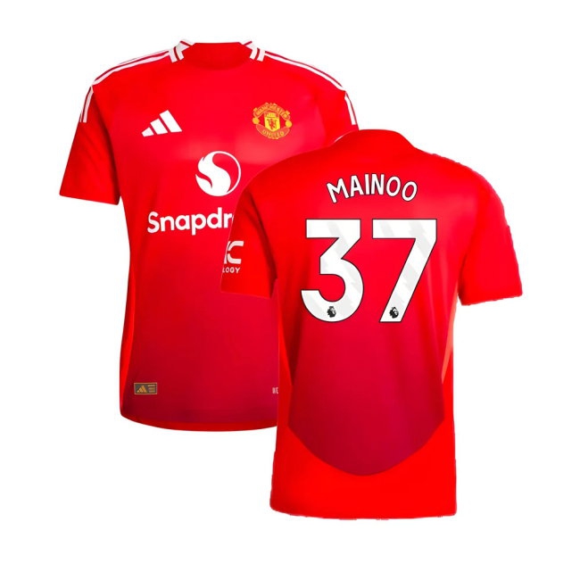 2024-2025 Man Utd Player Version Home Shirt (Mainoo 37) — Shop Now