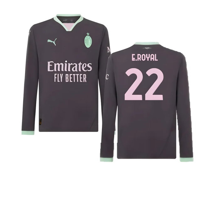 2024-2025 AC Milan Third Long Sleeve Shirt (E.Royal 22) — Buy Online