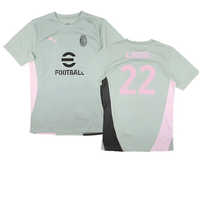 2024-2025 AC Milan Training Shirt (Green Fog) (E.Royal 22) — Shop Online
