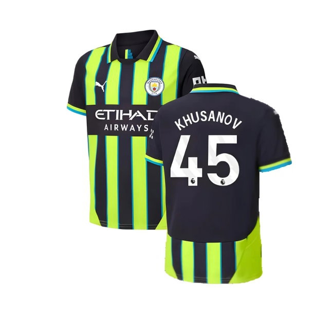 2024-2025 Man City Away Shirt (Kids) (Khusanov 45) — Shop Now