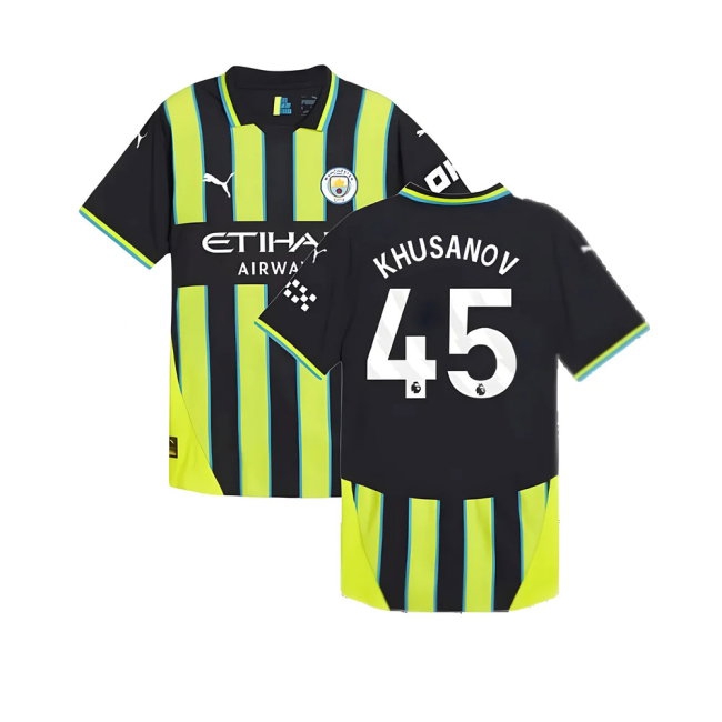 2024-2025 Man City Away Player Version Shirt (Khusanov 45) — Shop Now