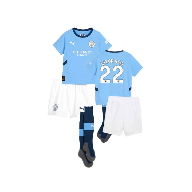 2024-2025 Man City Home Mini Kit (Vitor Reis 22) — Shop Online
