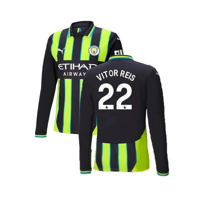 2024-2025 Man City Away Long Sleeve Shirt (Vitor Reis 22) — Shop Online