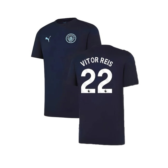 2024-2025 Man City Training Shirt (Inky Blue) - Kids (Vitor Reis 22) — Shop Online