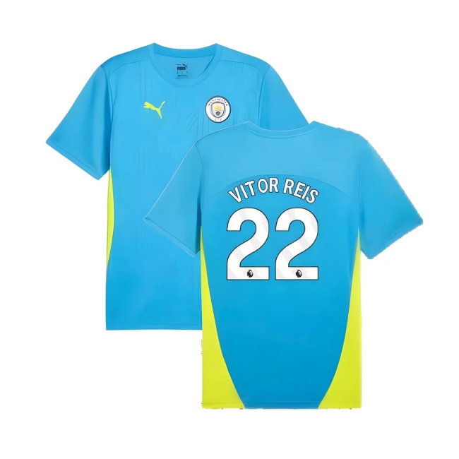 2024-2025 Man City Training Shirt (Magic Blue) (Vitor Reis 22) — Buy Now