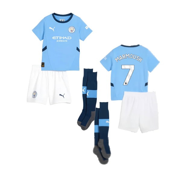 2024-2025 Man City Home Mini Kit (Marmoush 7) — Shop Online