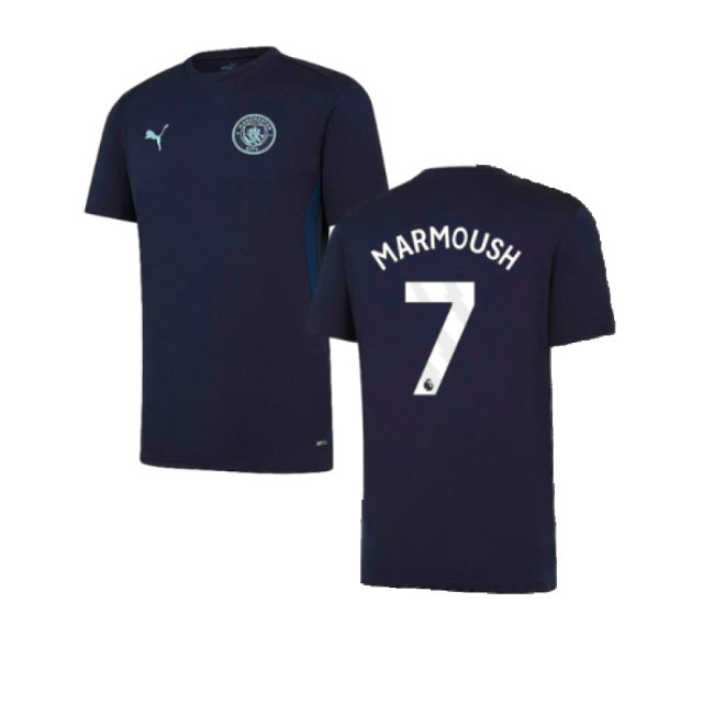 2024-2025 Man City Training Shirt (Inky Blue) - Kids (Marmoush 7) — Shop Online