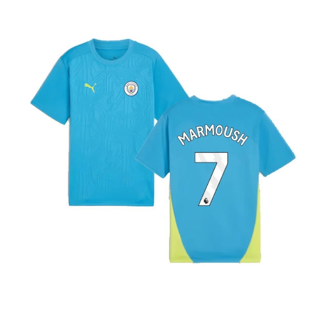 2024-2025 Man City Training Shirt (Magic Blue) - Kids (Marmoush 7) — Shop Now
