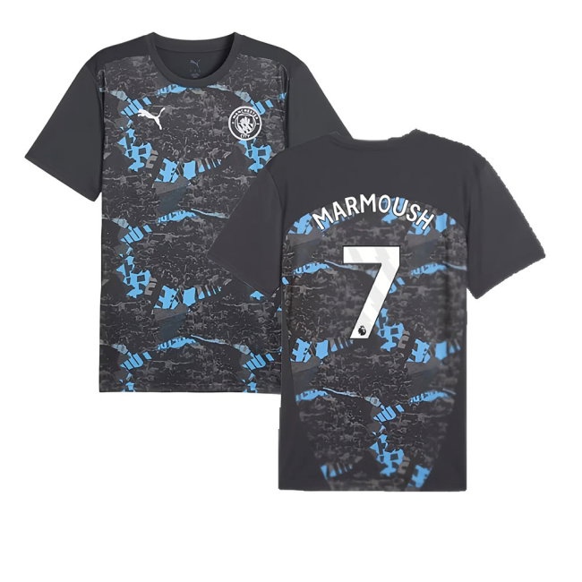 2024-2025 Man City Prematch SS Jersey (Strong Gray) (Marmoush 7) — Shop Now