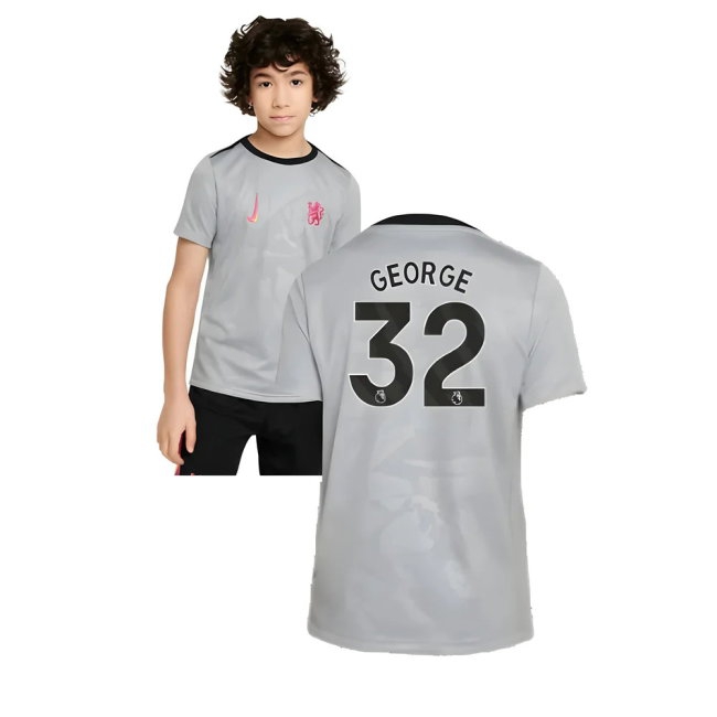 2024-2025 Chelsea Third Academy Pre-Match Shirt (Grey) - Kids (George 32) — Buy Now