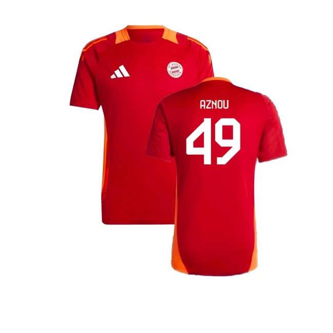 2024-2025 Bayern Munich Training Shirt (Red) (Aznou 49) — Buy Now