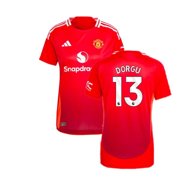 2024-2025 Man Utd Player Version Home Shirt (Womens) (Dorgu 13) — Shop Now