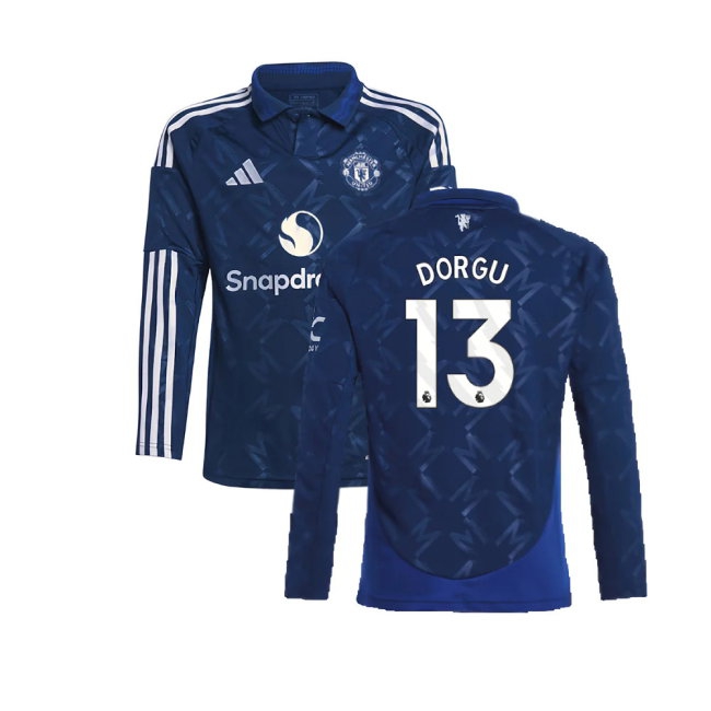 2024-2025 Man Utd Long Sleeve Away Shirt (Kids) (Dorgu 13) — Shop Now