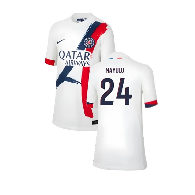 2024-2025 PSG Away Shirt (Kids) (Mayulu 24) — Shop Online
