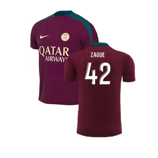 2024-2025 PSG Strike Dri-Fit Training Shirt (Bordeaux) - Kids (Zague 42) — Shop Now