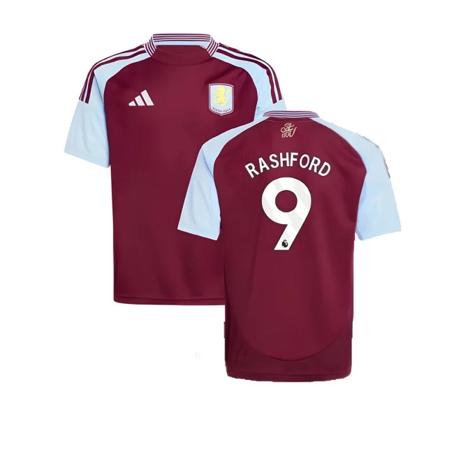 2024-2025 Aston Villa Home Shirt (Kids) (Rashford 9) — Buy Online