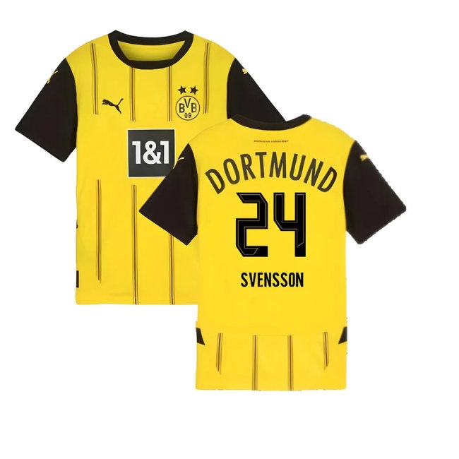 2024-2025 Borussia Dortmund Home Shirt (Kids) (Svensson 24) — Buy Now
