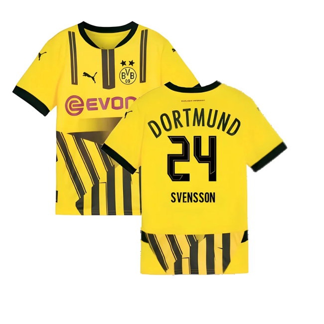 2024-2025 Borussia Dortmund Cup Shirt (Kids) (Svensson 24) — Buy Now
