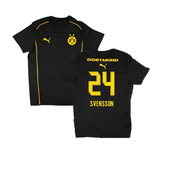 2024-2025 Borussia Dortmund Casuals Tee (Black) (Svensson 24) — Buy Online