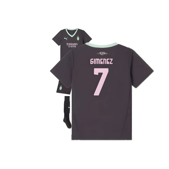 2024-2025 AC Milan Third Mini Kit (Gimenez 7) — Shop Online