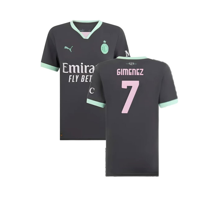 2024-2025 AC Milan Third Shirt (Womens) (Gimenez 7) — Shop Online