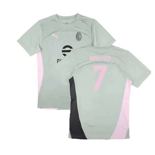 2024-2025 AC Milan Training Shirt (Green Fog) (Gimenez 7) — Buy Now