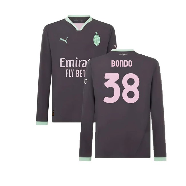 2024-2025 AC Milan Third Long Sleeve Shirt (Bondo 38) — Buy Now